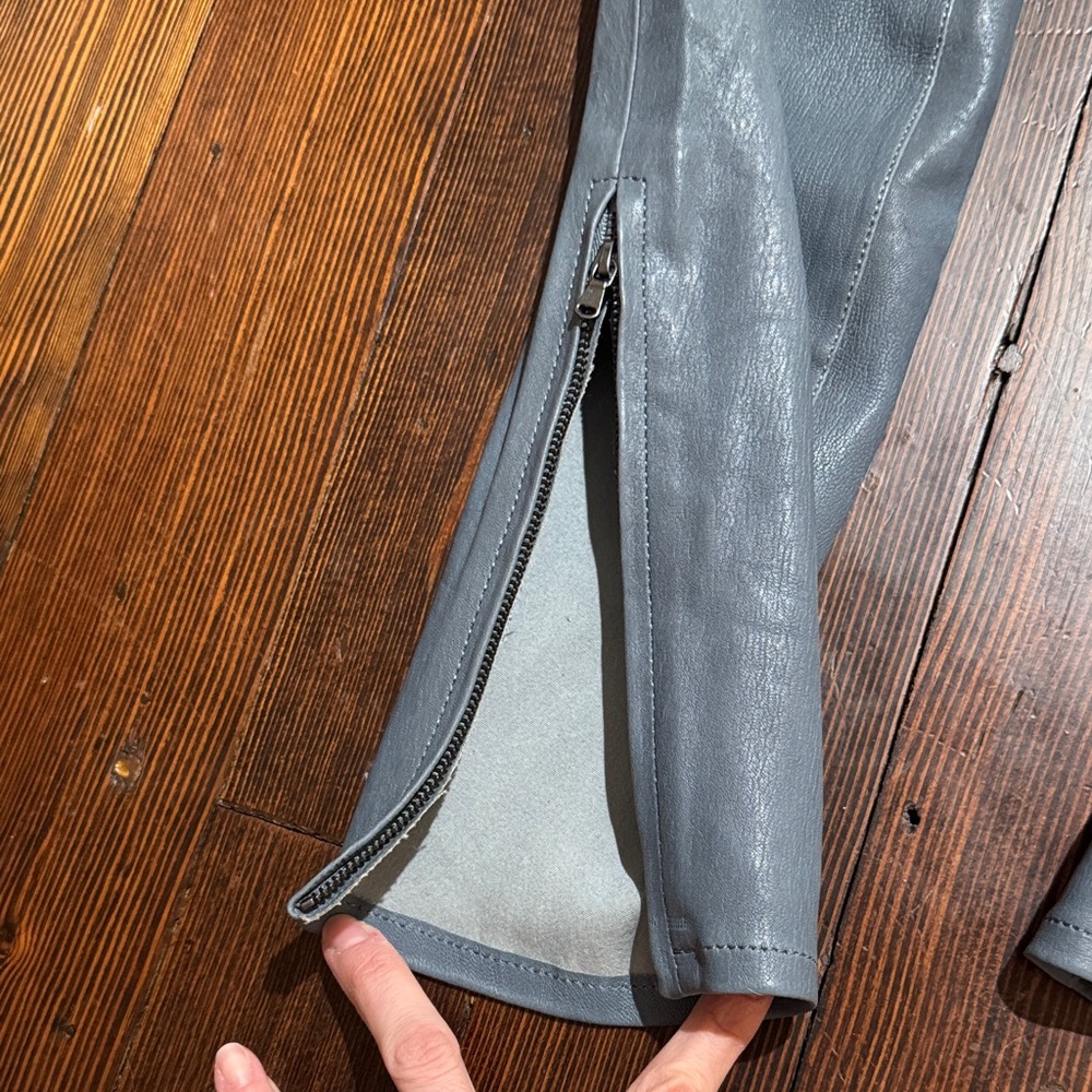 J Brand mid rise Slate/Blue Leather Pants - Picture 10 of 14